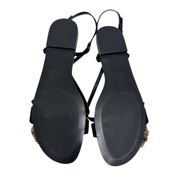 Zara Basic Collection Pom Pom Strappy Flat‎ Sandals Sz 8, - Picture 6 of 8
